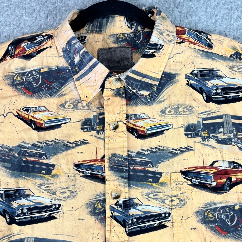 Mopar‎ muscle charger NASCAR Racing Track Shirt Mens XXL dodge mechanic Route 66